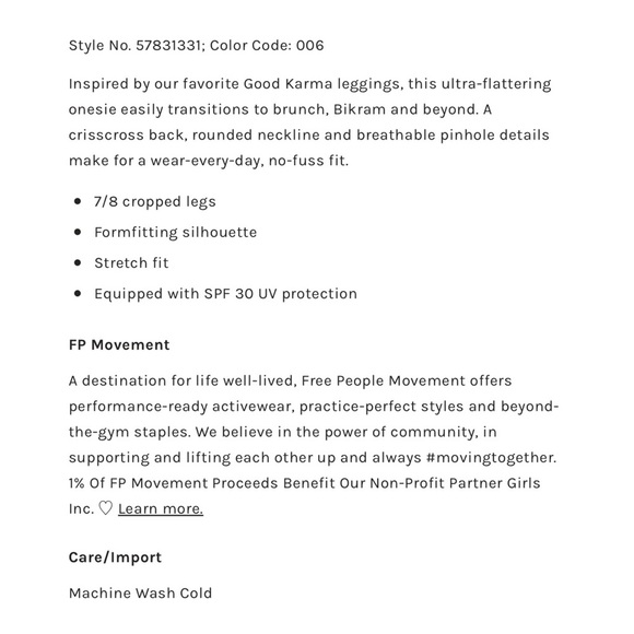 Free People Movement Good Karma Onesie Size XS/S NWOT - Picture 14 of 16